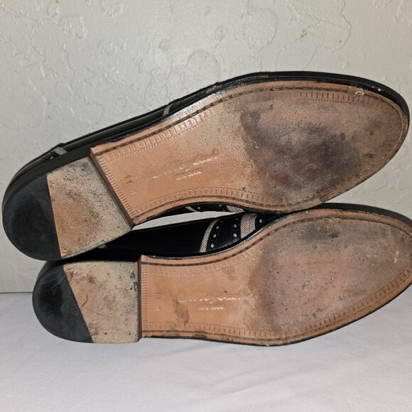 Mezlan FIJI Black Leather Slip On Shoes Men's 11 M Made In Spain - Picture 7 of 9